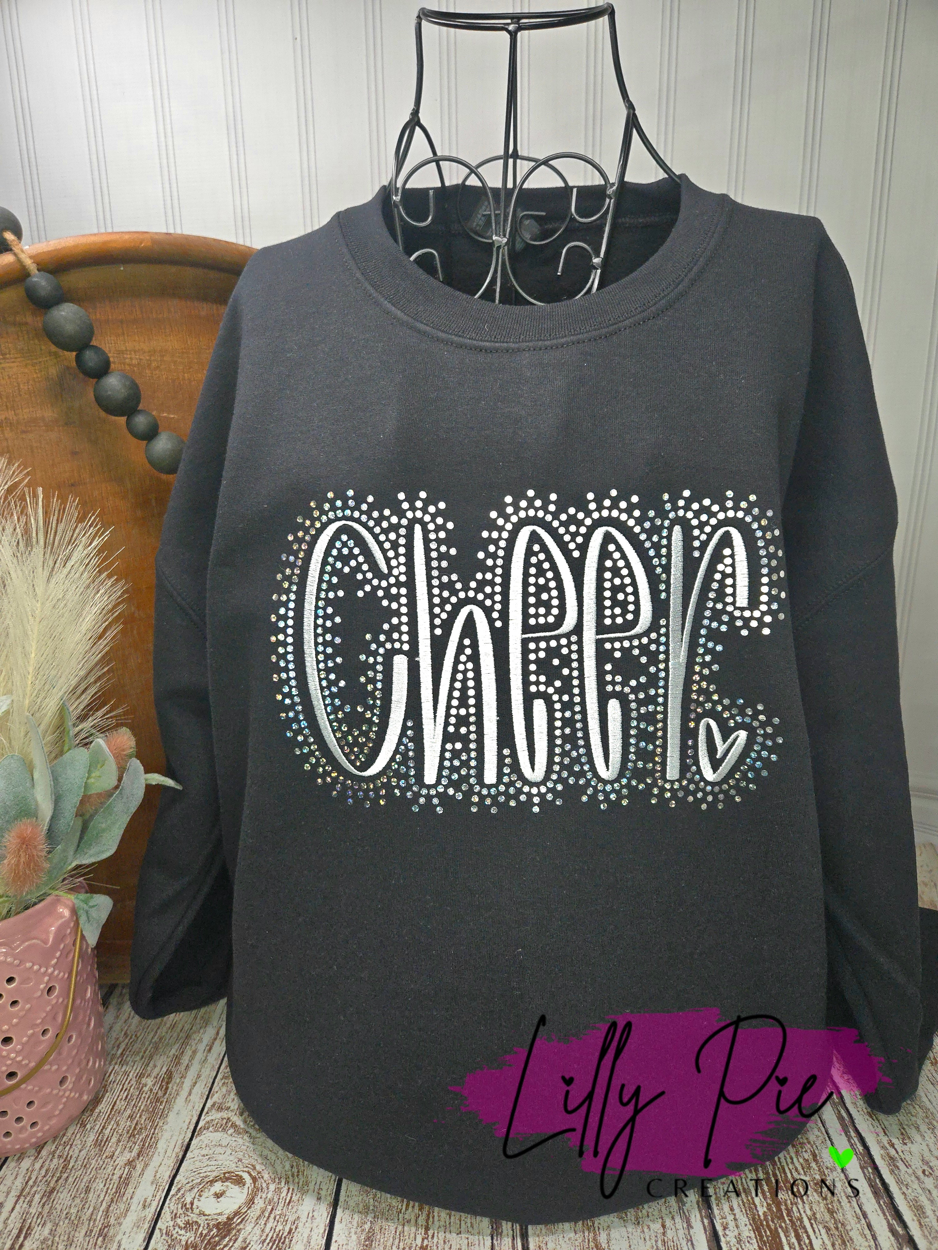 Cheer Embroidered Sweatshirt - Available with and without spangles