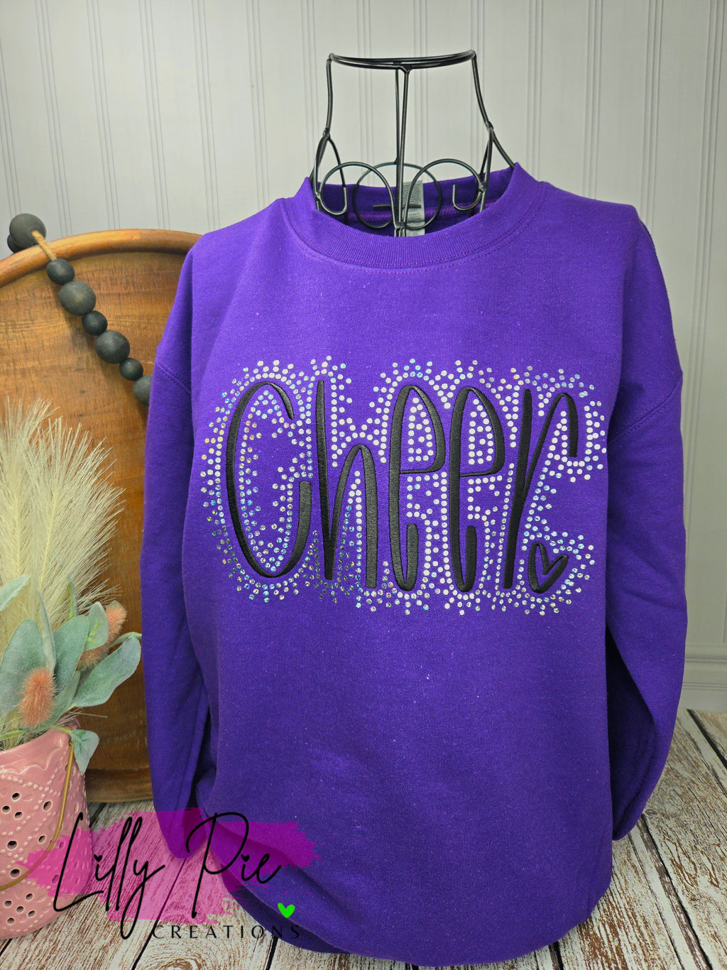 Cheer Embroidered Sweatshirt - Available with and without spangles