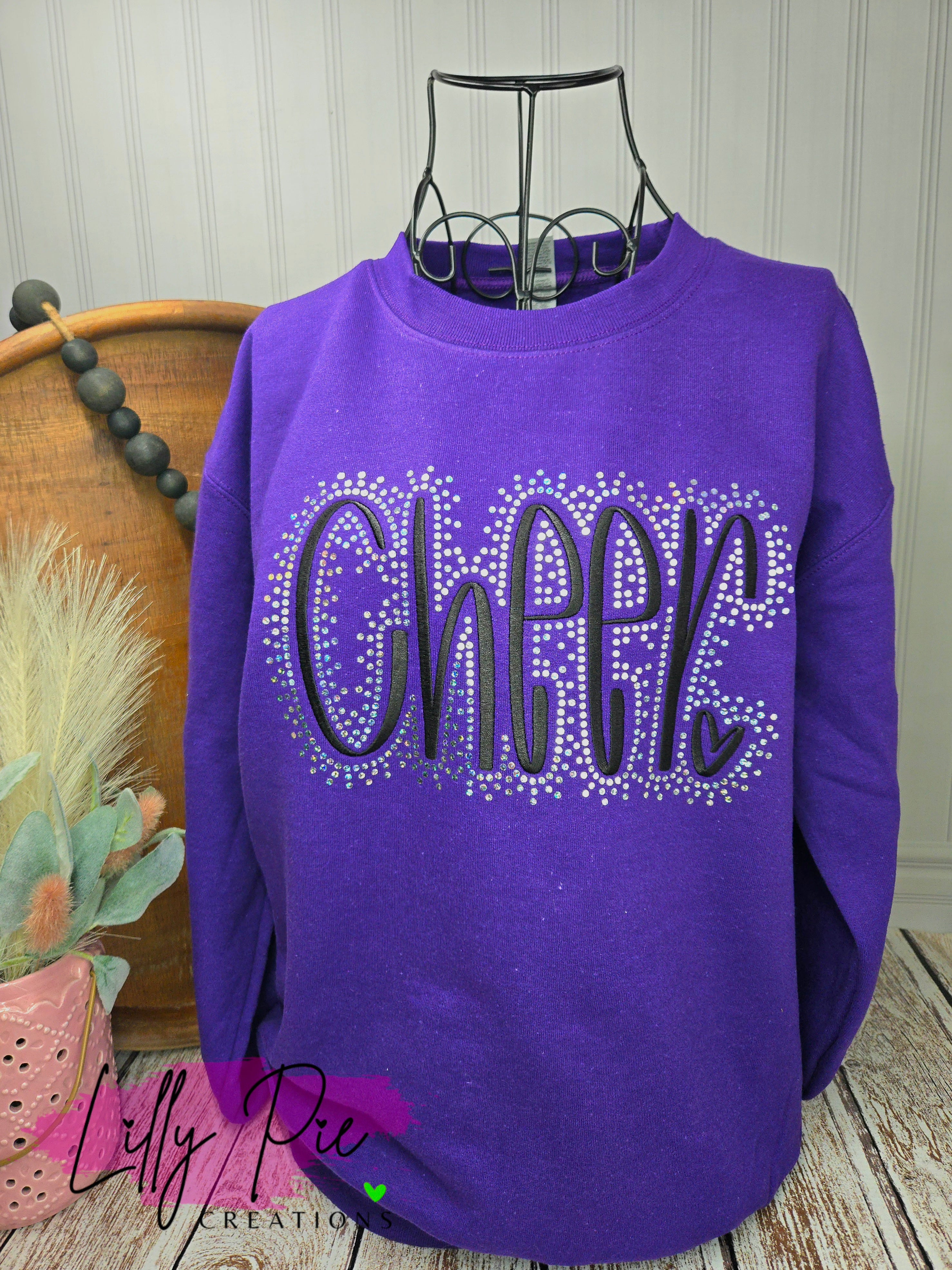Cheer Embroidered Sweatshirt - Available with and without spangles