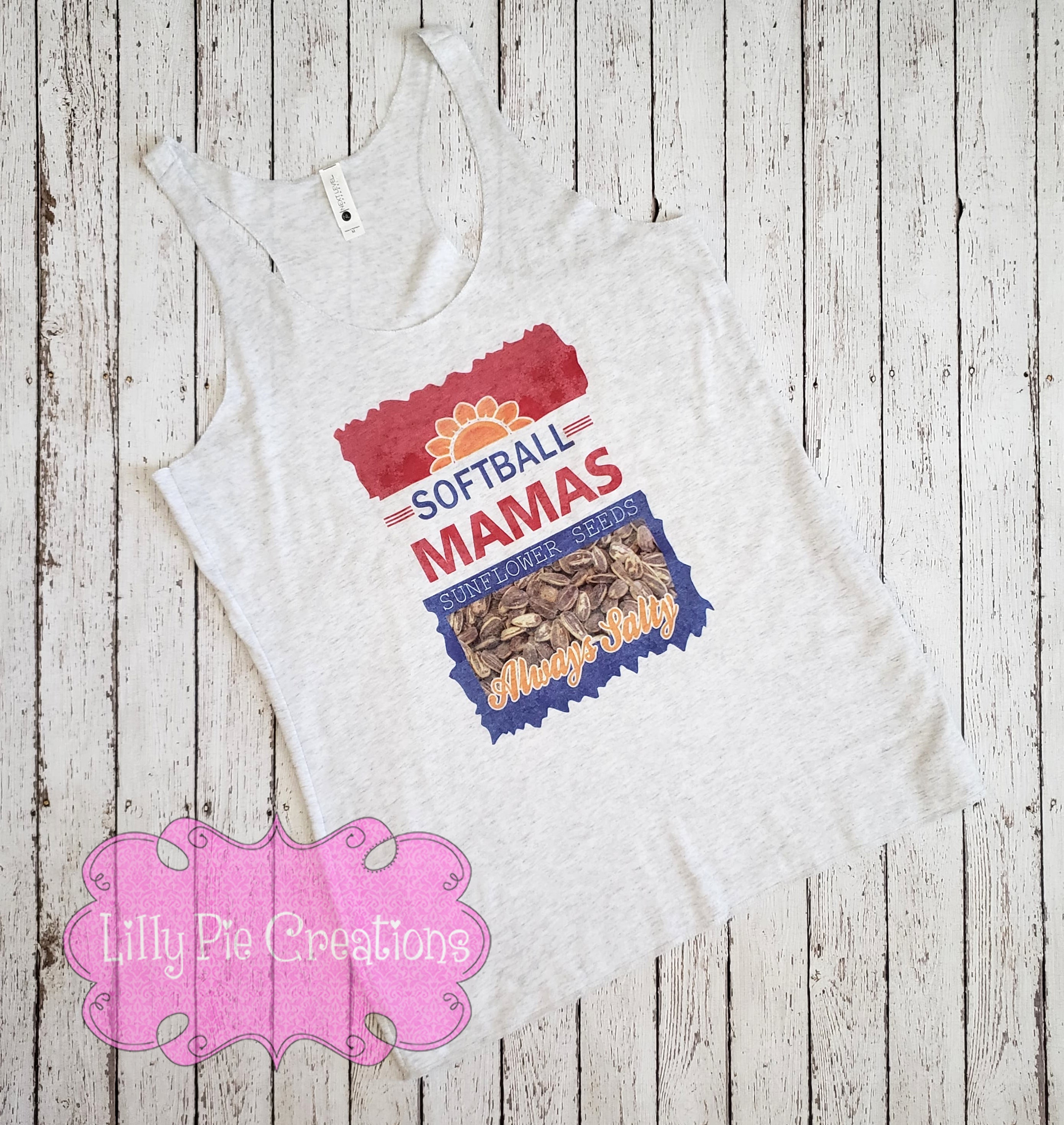Softball Mom Tank Top - Softball Mama's Sunflower Seeds Shirt
