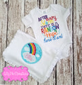 Rainbow Baby Gift Set - Baby Outfit and Burp Cloth