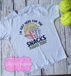 Softball Sister Shirt - I'm just here for the snacks softball sister shirt