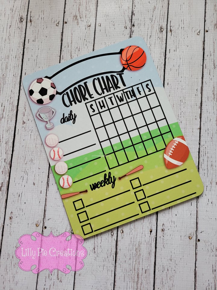 Kids Dry Erase Chore Charts