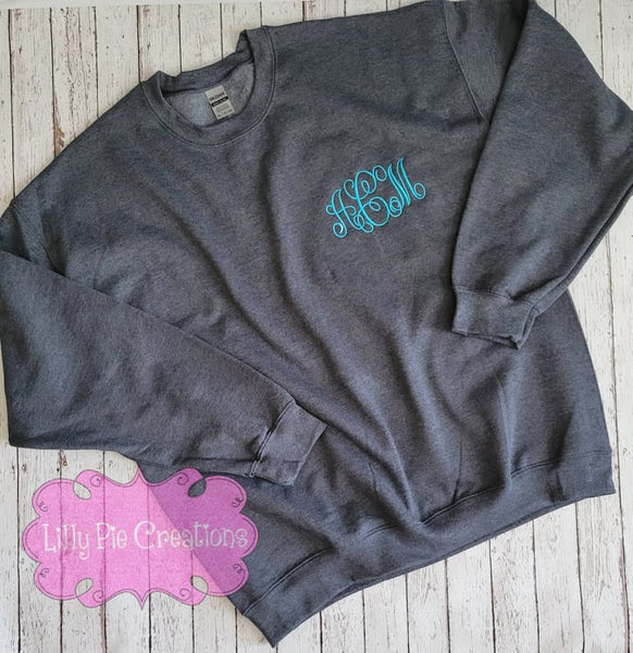 monogram embroidered sweatshirt