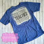 Bleached Teacher Shirt - Leopard Print Teacher T-Shirt