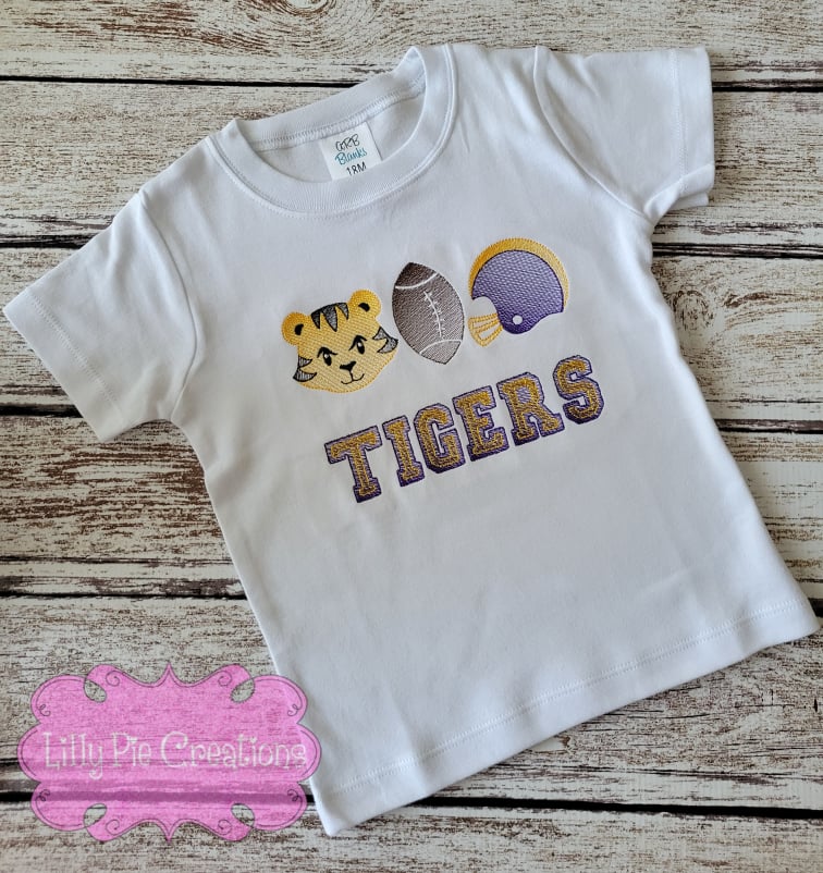Personalized Boys Tiger Shirt - Boys Football Shirt