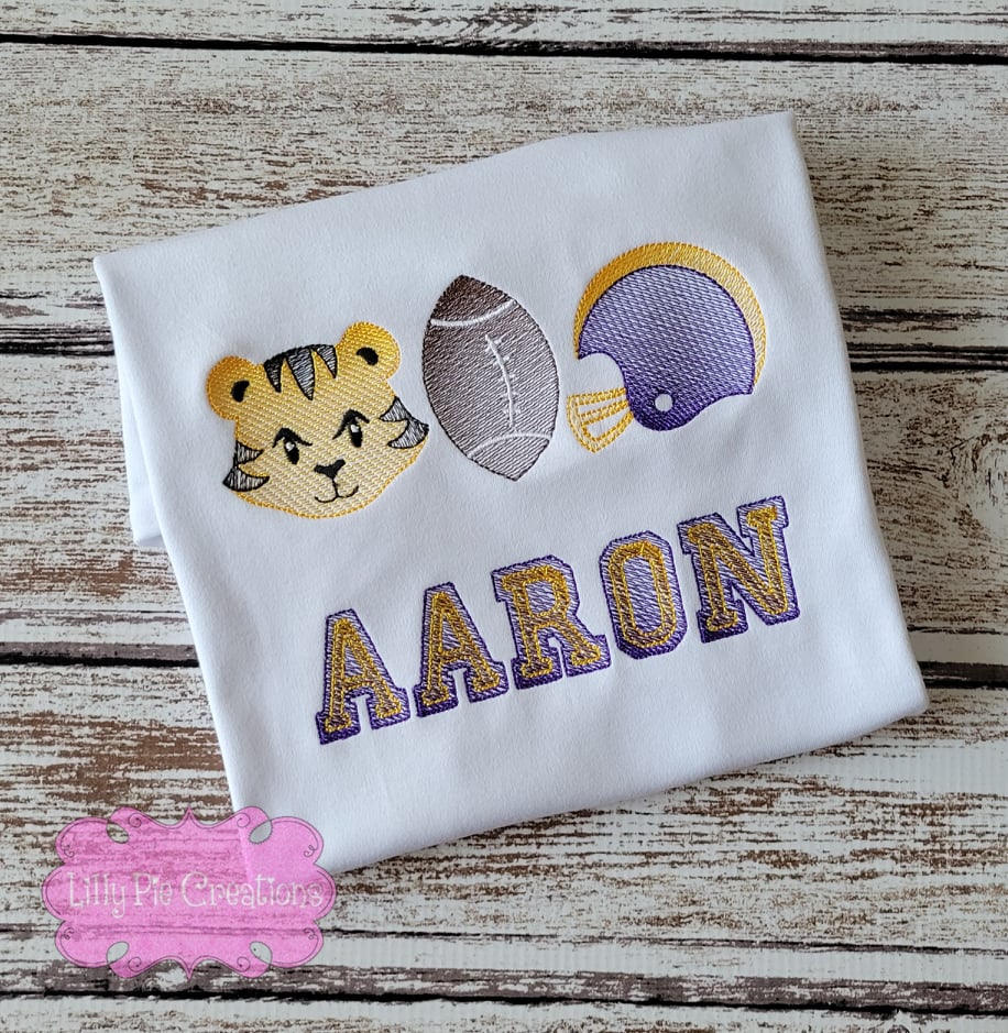 Personalized Boys Tiger Shirt - Boys Football Shirt