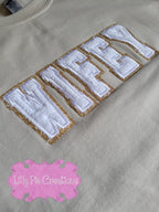Wifey Glitter Varsity Letter Sweatshirt - Bride's Gift
