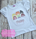 Embroidered Witch Trio Halloween Shirt