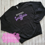 Custom Embroidered School Spirit Sweatshirt - High School Sweatshirt