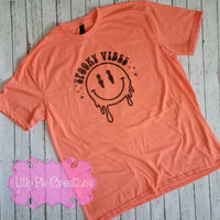 Spooky Vibes Halloween Shirt - Drippy Smiley Face Halloween T-shirt