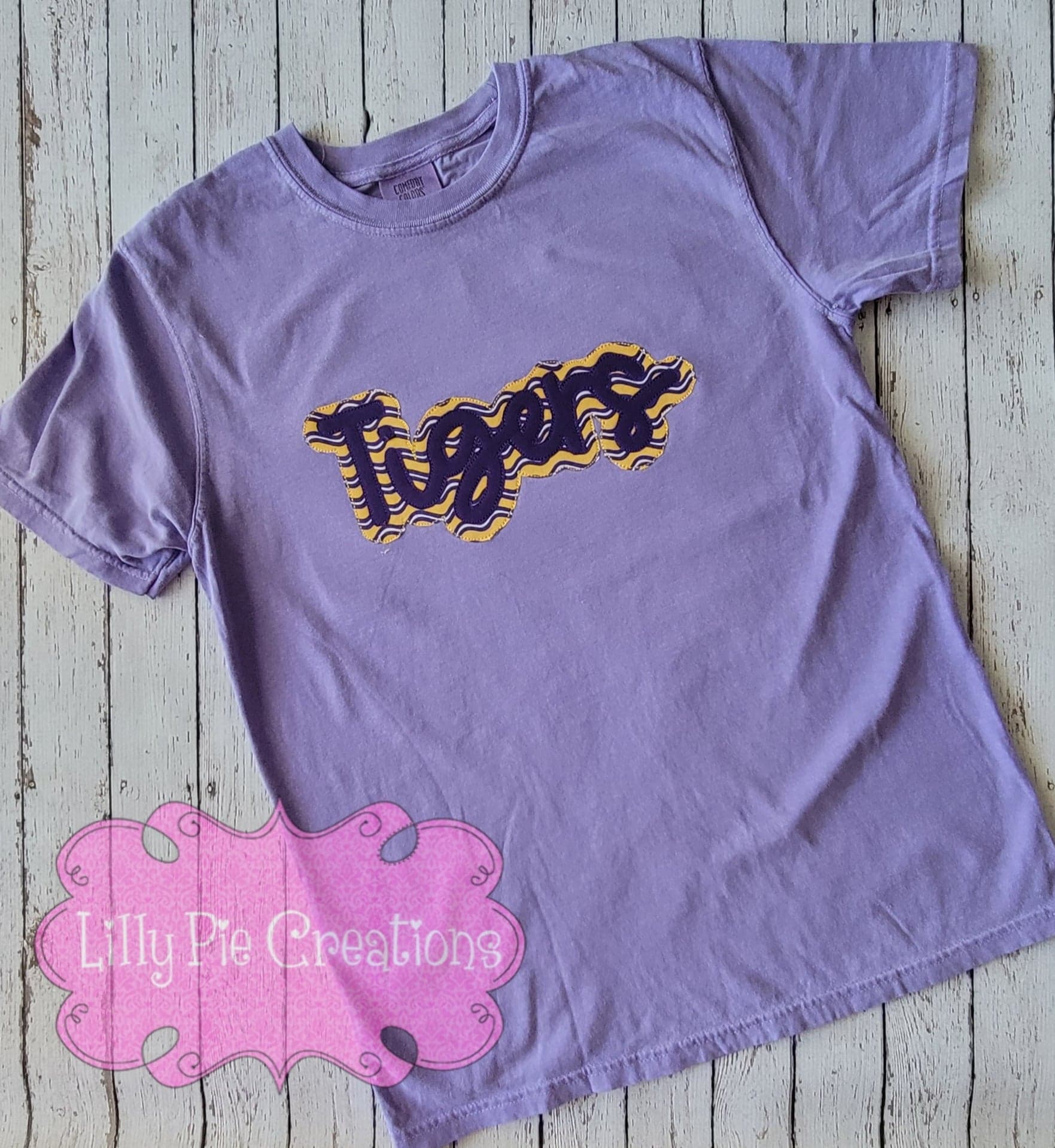 Double Applique Mascot T-Shirt - Comfort Colors Mascot Shirt for Adults