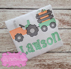 Tractor Pumpkin Fall Boys Shirt - Boys Thanksgiving Shirt