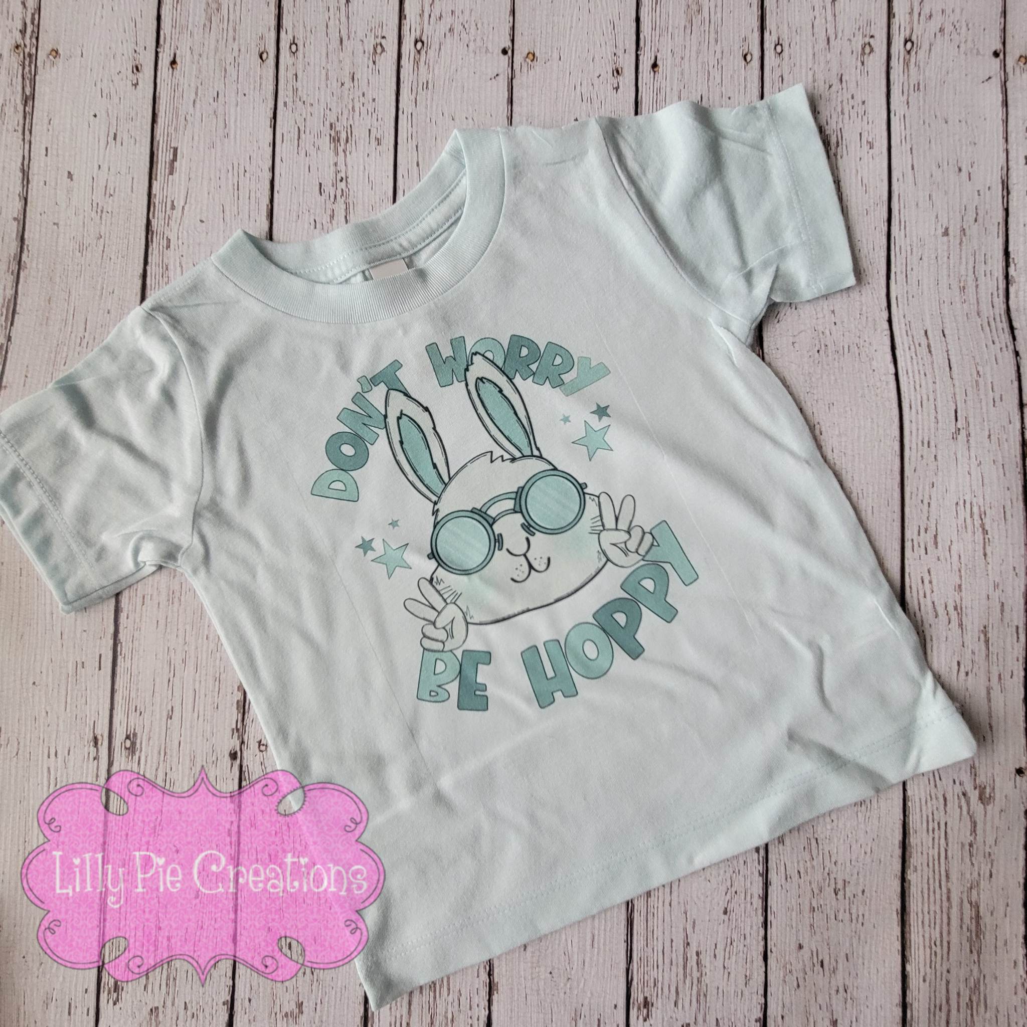 Don't worry, Be Hoppy Boys Easter T-Shirt - Infant, Toddler and Youth Sizing Available