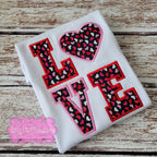 Love Square Valentine's Day Applique Shirt