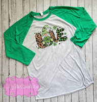 St. Patrick's Day Shirt Love with Gnome - St. Patty's Day Raglan