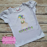 Kids Mardi Gras Dog Shirt - Embroidered Mardi Gras t-shirt