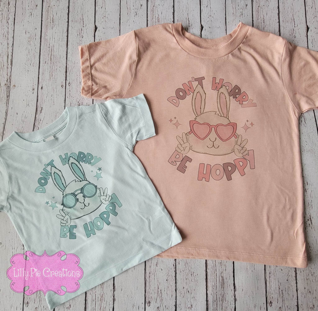 Don't worry, Be Hoppy Boys Easter T-Shirt - Infant, Toddler and Youth Sizing Available