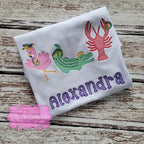 Personalized Mardi Gras Animal Trio Kids Shirt