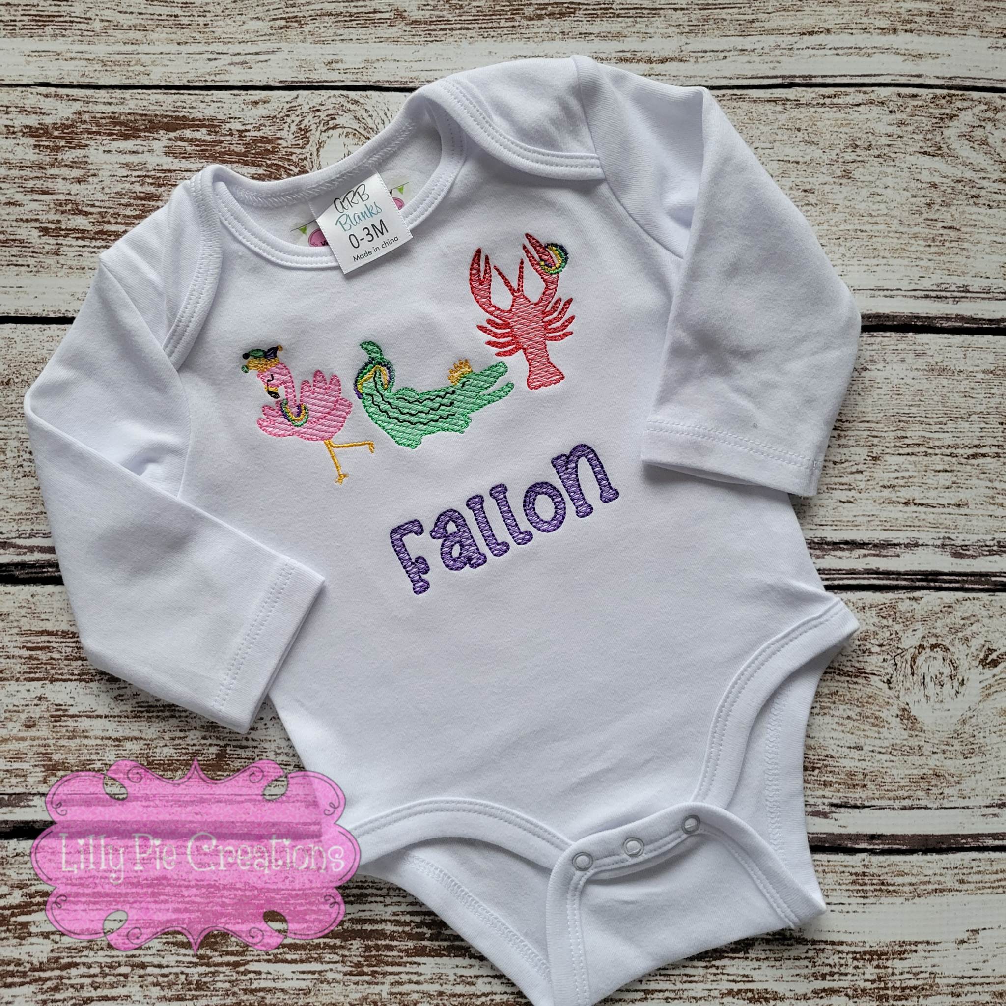 Personalized Mardi Gras Animal Trio Kids Shirt