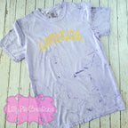 Embroidered Louisiana Purple Comfort Colors Color Blast T-shirt