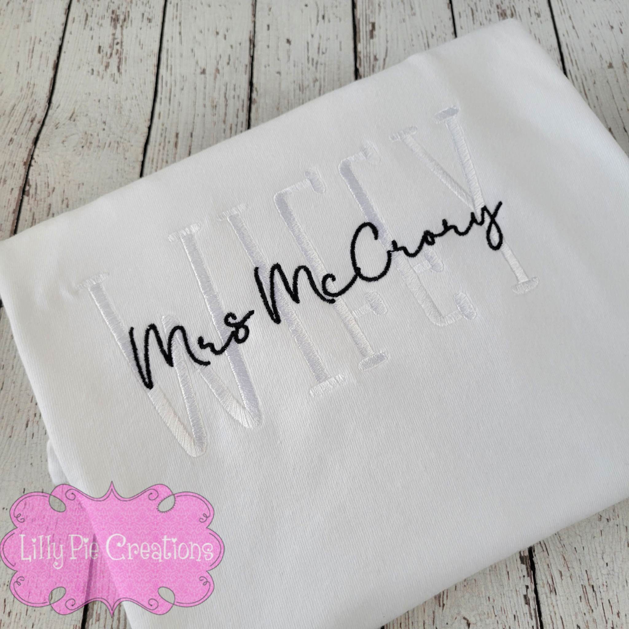 Custom Wifey Comfort Colors Embroidered Shirt
