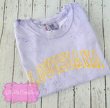 Embroidered Louisiana Purple Comfort Colors Color Blast T-shirt