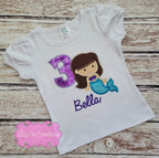 Mermaid Birthday Shirt - Under the Sea Girls Birthday Shirt