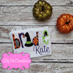 Personalized Halloween Name Applique Shirt