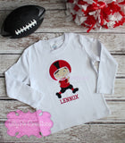 Boys Football Player Applique Shirt - Personalized Toddler Football Shirt