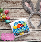 Kids Easter Egg Truck Applique Shirt - Little Boys Easter Outfit