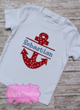 Nautical Anchor Tshirt - Lilly Pie Creations