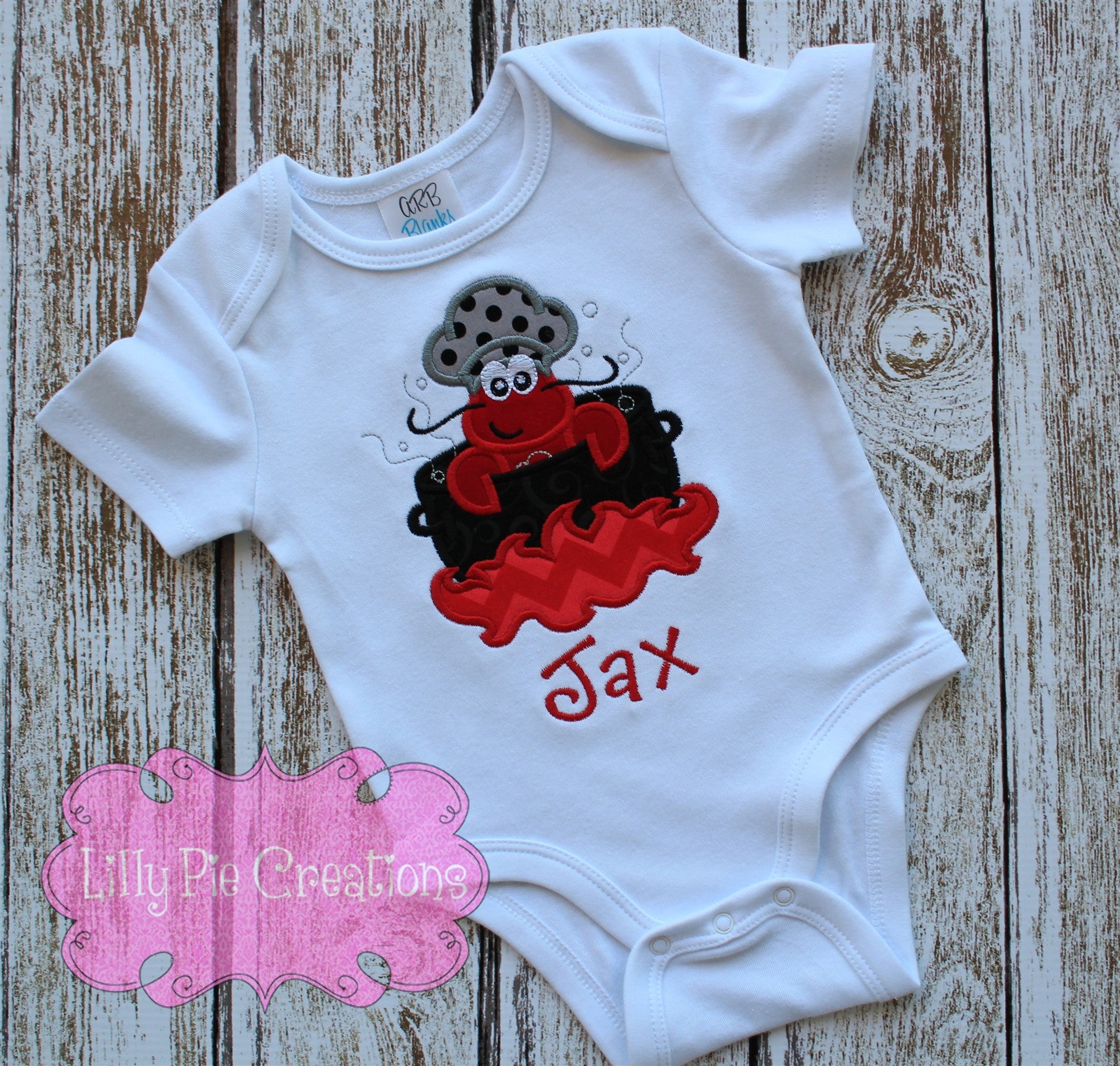 Kids Crawfish Boil Shirt - Crawfish Applique T-shirt