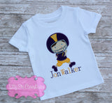 Boys Football Player Applique Shirt - Personalized Toddler Football Shirt