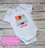 Boys Summer Surf Truck Applique Shirt - Baby Boy Summer Outfit