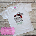 Christmas Shark Applique Shirt - Boys Christmas Shirt