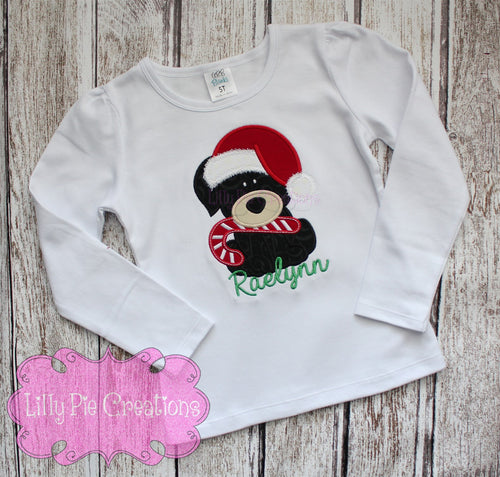 Christmas Puppy Personalized Shirt for Kids