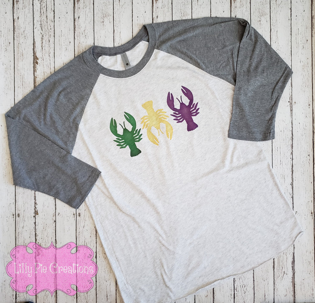 Crawfish Mardi Gras Tshirt