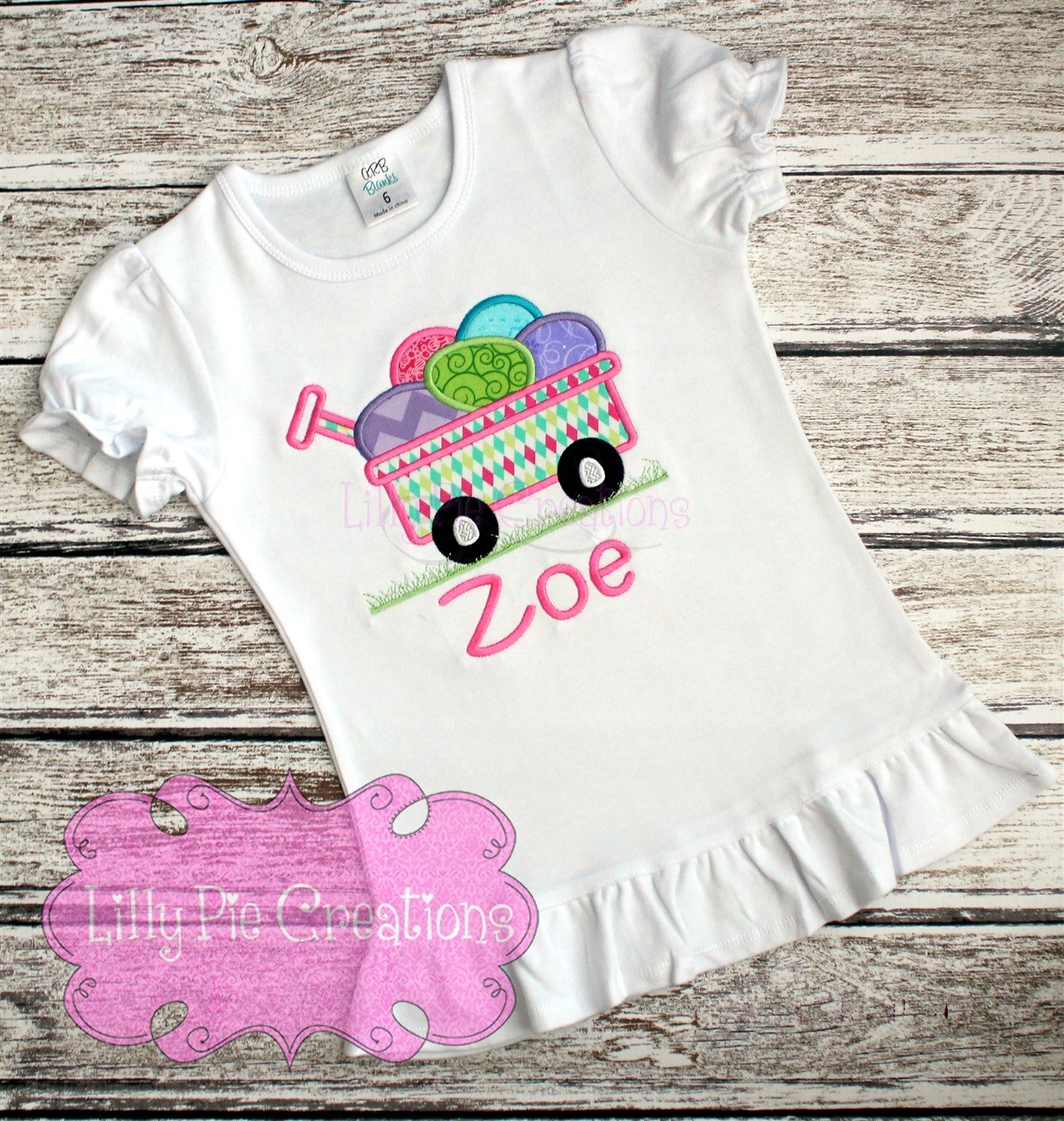Easter Egg Wagon Shirt - Toddler Easter Shirt for Boys or Girls