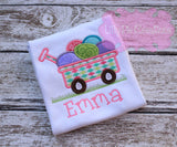 Easter Egg Wagon Shirt - Toddler Easter Shirt for Boys or Girls