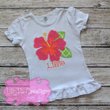 Girls Summer Flower Tshirt - Lilly Pie Creations