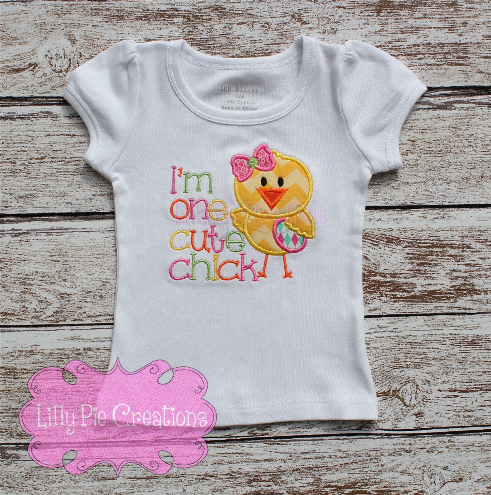 One Cute Chick Easter Shirt - Cute Easter Shirt for Girls Baby, Toddler, Big and Little Girls
