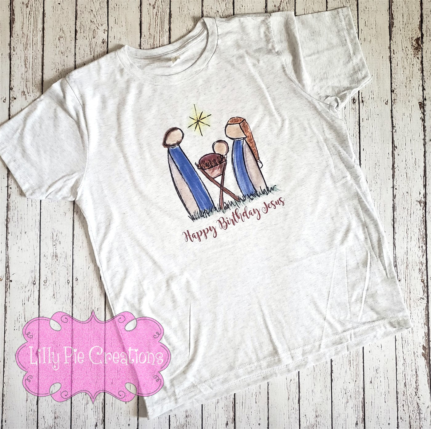 Happy Birthday Jesus Nativity Christmas Kids Shirt