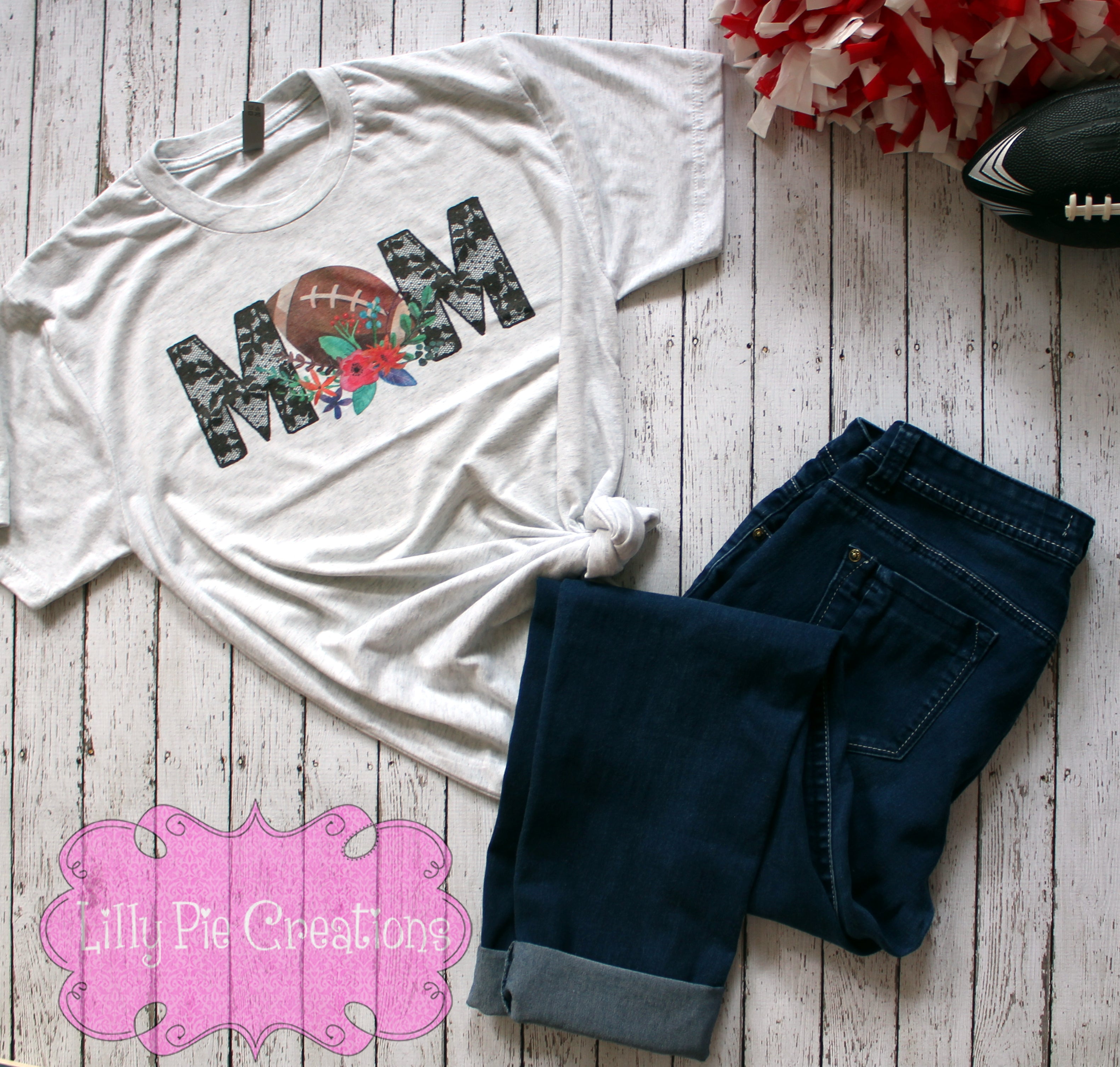 Ladies Football Mom T-Shirt