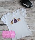 Pom Pom and Megaphone Cheer Applique Girls Shirt