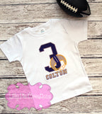 Football Initial Applique Shirt - Personalized Football Shirt