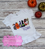 Personalized Halloween Name Applique Shirt