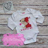 1st Valentine's Day Applique Outfit or Bib