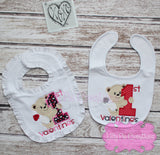 1st Valentine's Day Applique Outfit or Bib