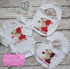 1st Valentine's Day Applique Outfit or Bib